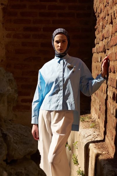 ED Scarf وشاح جليز تشين ديسن - أزرق داكن