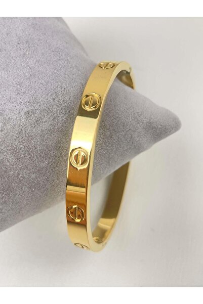 miyle Çelik CRT Model Taşsız Gold Bebe Boy Kelepçe // KELEPÇE-1051