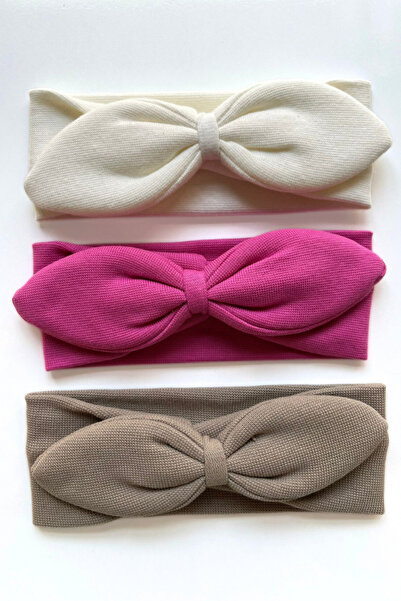 Eray Kids Girl's Bow Ribbon Casual Bandana 3-Piece Set (Ages 1-5)