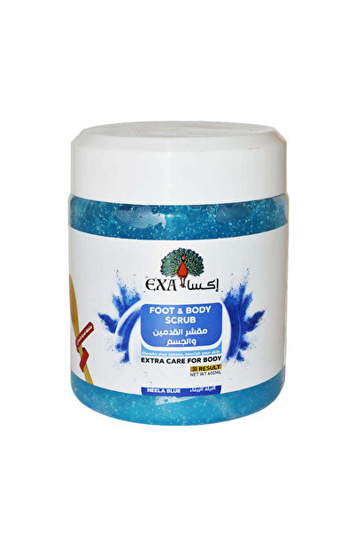 EXA مقشر القدمين والجسم بخلاصة النيلة الزرقاء من إكسا 600 مل