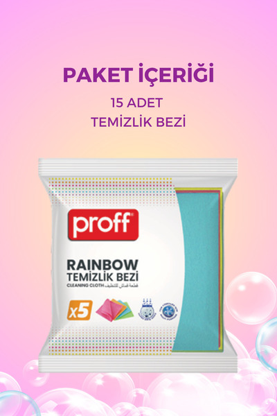 grimorlife 15 Pieces Multi-Colored Cleaning Cloth Bathroom Kitchen Dust Cloth - Durable Long-Lasting Kitchen Cloth