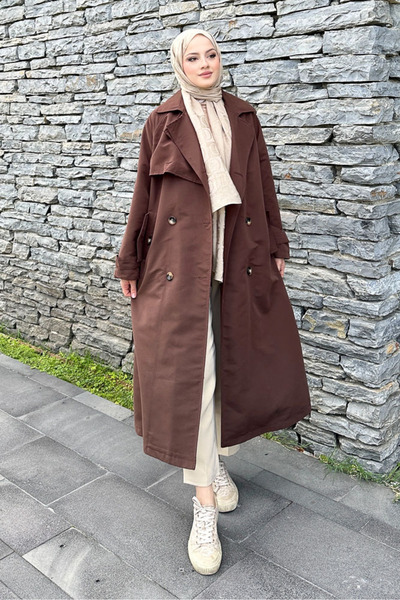 Ovn. Rüzgarlıklı Trençkot - Kahverengi