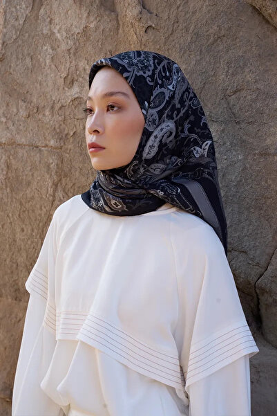 ED Scarf وشاح جليز ميسترال بنمط - أسود