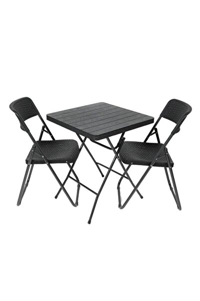 DacEnergy Set mobilier gradina , din polipropilena,o masa si 2 scaune, pliabile