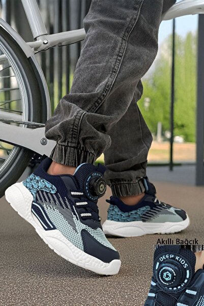 Deri De Luxe Akıllı Bağcık Triko Çocuk Spor Ayakkabı