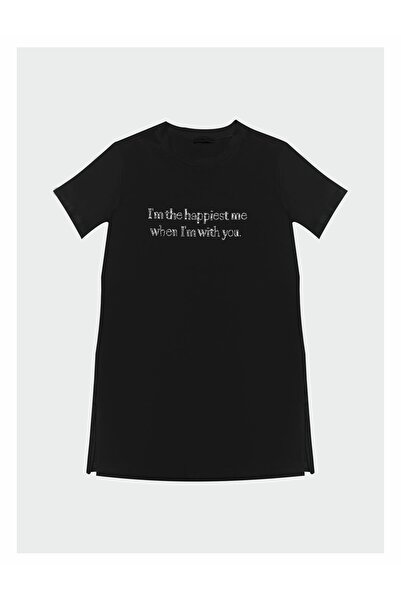 Moodbasic TAŞLI YAZILI T-SHIRT