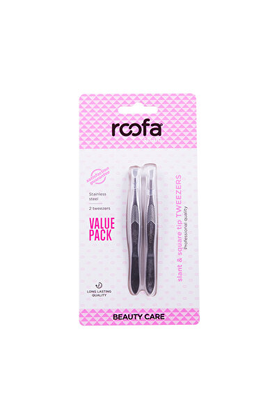 Roofa Spain Slant & Square Tip Tweezers
