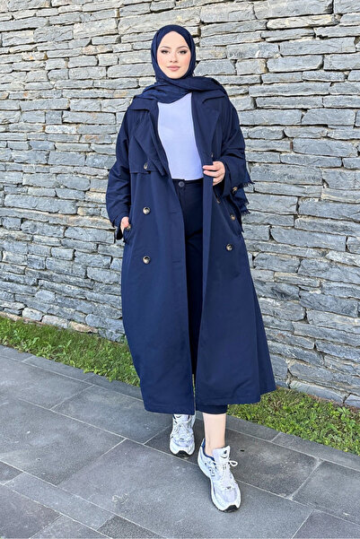 Ovn. Rüzgarlıklı Trençkot - Lacivert