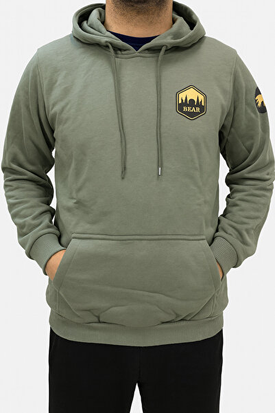 Pamuklu 3 İplik Şardonsuz Kapüşonlu Sweatshirt