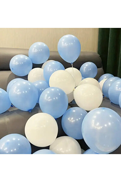 Çemrek Süs Parti Blue and White Balloon Set of 20