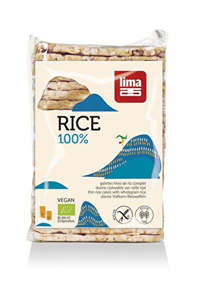 JollyMag Rondele rectangulare de orez expandat cu sare bio 130g Lima