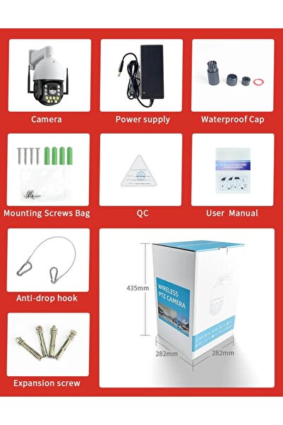 OEM Professional Wi-Fi/LAN Surveillance Camera, 40ZOM5, Ultra HD 5MP, PTZ 360°, 40X Zoom