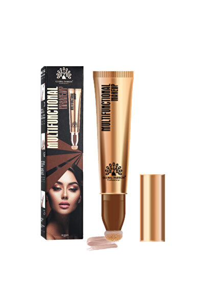 global fashion عصا مكياج - كونتور، أحمر خدود، وهايلايتر، أداة توزيع ناعمة، نب...