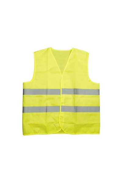 BOLTER Reflective Fluorescent Motorcycle Scooter Worker Warning Vest Standard Size Yellow 2 Pieces