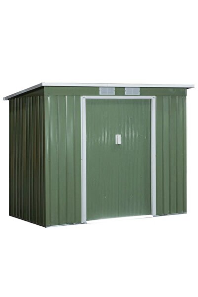JollyMag Zahradní domek/kůlna/kůlna na uložení nářadí, včetně základní konstrukce, ocel, zelená