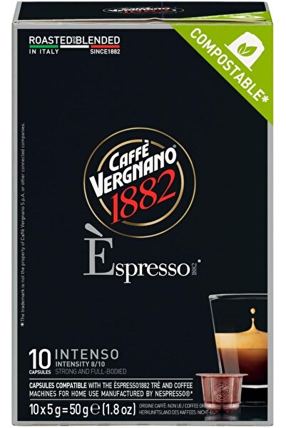 Caffe Vergnano Caffè Vergnano 1882 Espresso INTENSO Nespresso Compatible Coffee Capsules x 10