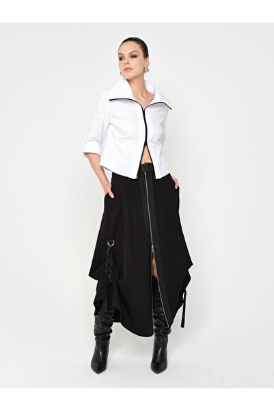 roibyardaözmen Fermuarlı,Tasarım,Yandan Büzgülü Etek