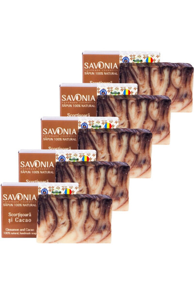 Savonia Set of 5 - Cinnamon and Cocoa Soap,