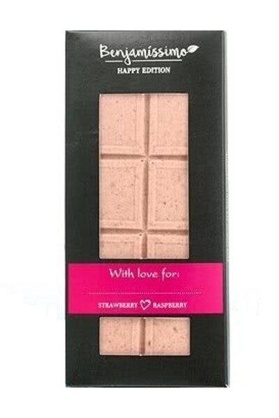 JollyMag Organic strawberry and raspberry chocolate, 60g, Benjamissimo