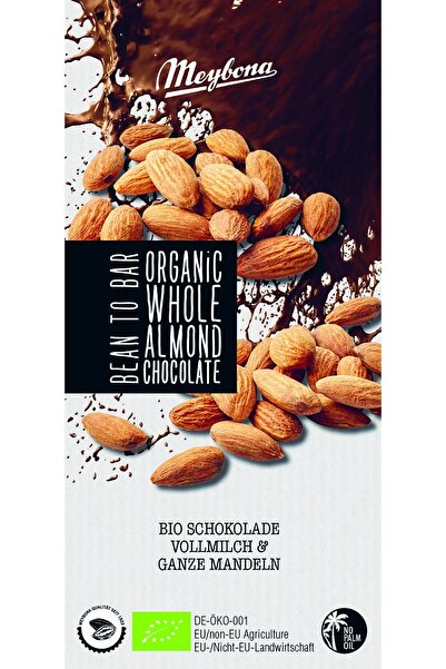 JollyMag Ciocolata cu lapte si migdale, bio, 100g, Meybona