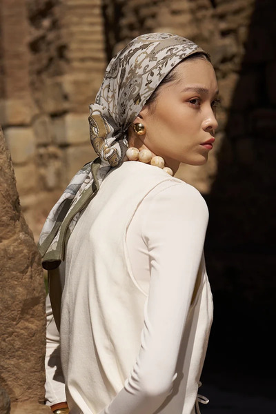 ED Scarf وشاح جليز ميسترال بنمط - بيج