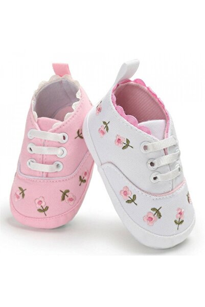 JollyMag Drool Baby Booties (Color: White, Size: 1)