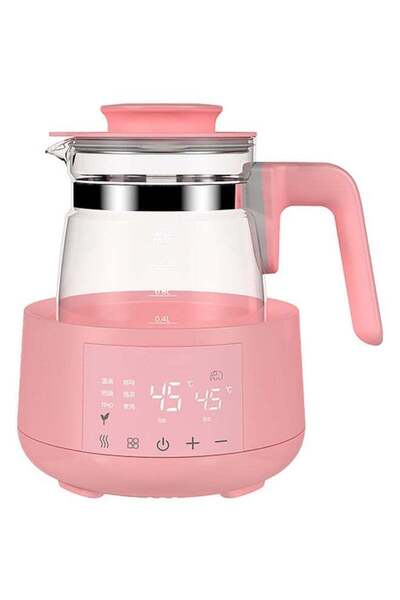 kiddoz ترموستات حليب ذكي مع جهاز تحكم عن بعد - وردي