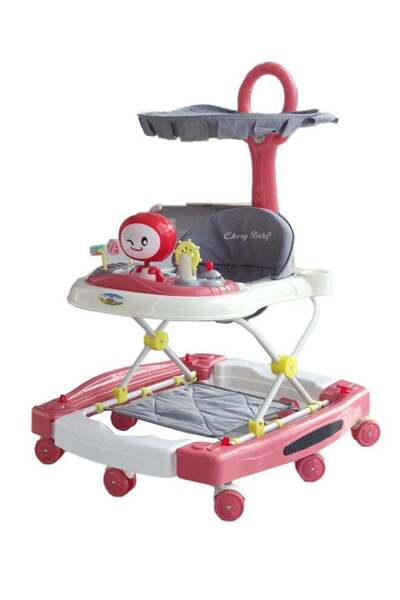 kiddoz مشاية أطفال متعددة الوظائف - وردي