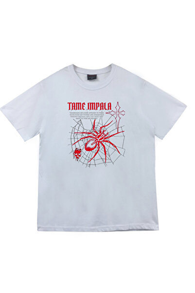 fame-stoned Tame Impala Music Band Printed Unisex 100% Cotton White T-Shirt