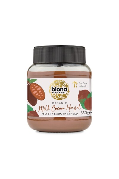 JollyMag Crema de ciocolata cu lapte si alune de padure bio 350g Biona