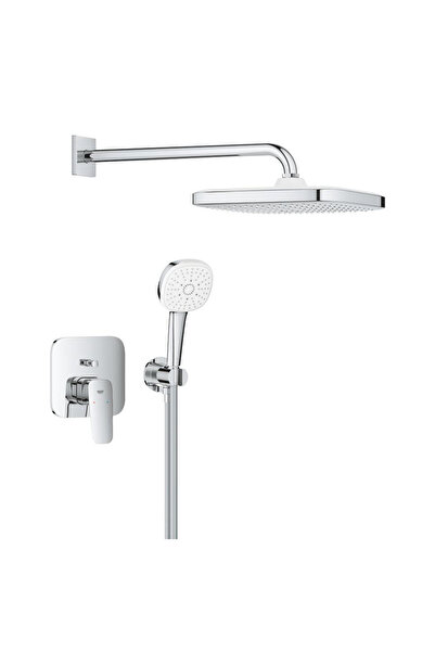 Grohe Cubeo Ankastre Banyo Bataryası, Tepe ve El Duşu Seti, Krom, 1053360000