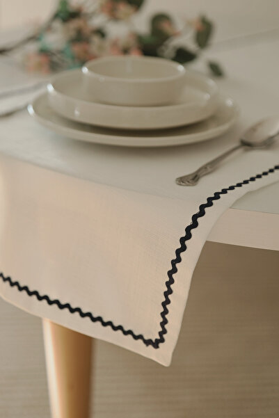 Yakacihome Ziggy Duck Лляний пральний нефарбований синій білий бійер 40x140 см