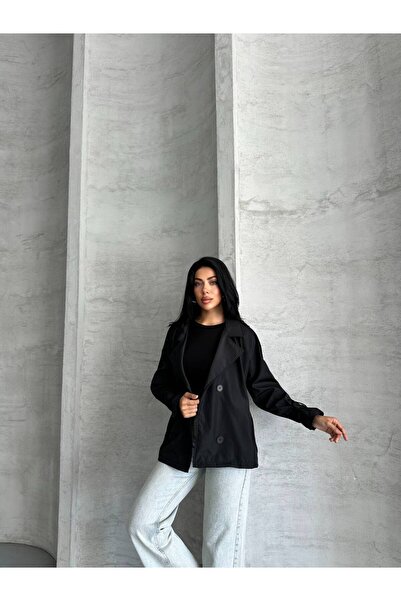 ZF BUTİK Crop-Trenchcoat mit Schultermanschetten