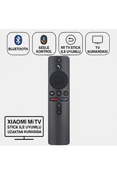 Polham Mi TV Stick İle Uyumlu Uzaktan Kumanda, Android TV Box İçin Uzaktan Bluetooth Kumanda