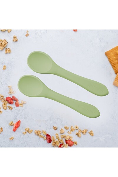 JollyMag Σετ Κουταλιών Σιλικόνης, AppeKids - Πράσινο