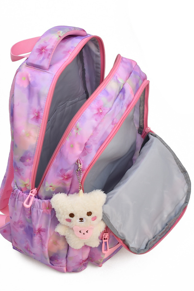 ELATAE Girl's 3-Piece Elementary School Bag Set School Bag & Thermal Lunch Bag & Pen Holder 1490