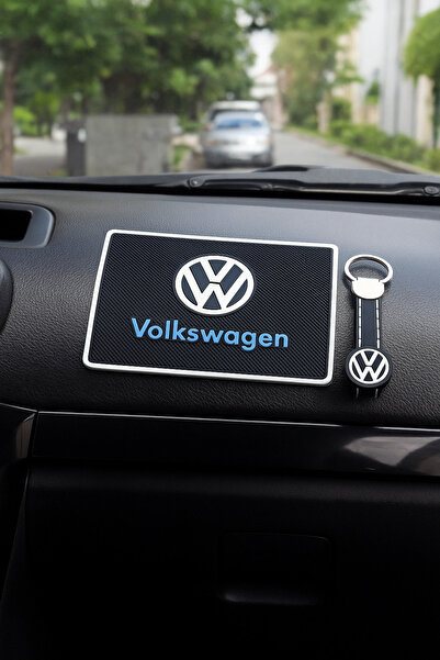 TKY Tasarımı Kendin Yap Vw Logolu Araç İçi Torpido Üstü Kaydırmaz Ped ve Anah...