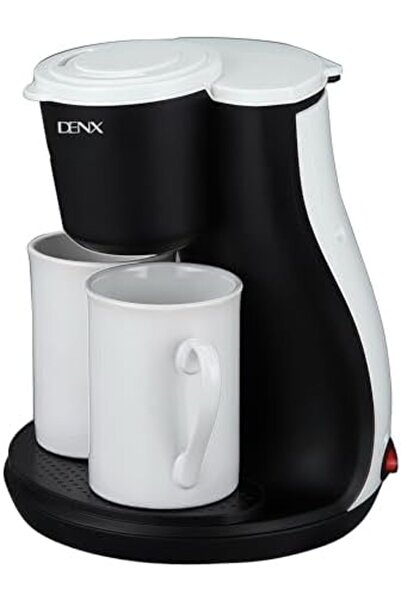 Denx Dinext Drip Coffee Maker, Small Electric Coffee Machine 450W with Filter and Porcelain Cups