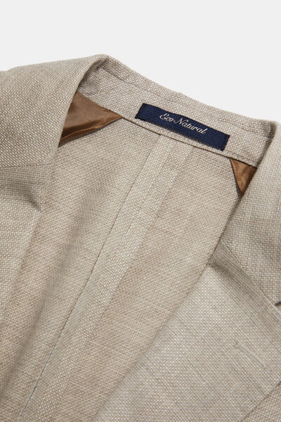 W Collection KAHVE DÜĞMELİ KETEN CEKET