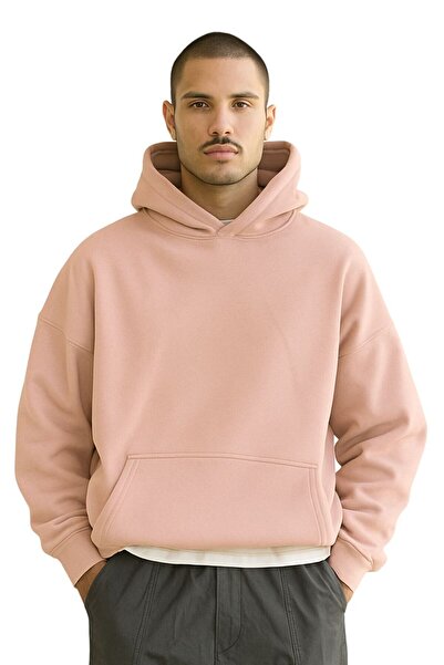 BENROMA سترة رياضية بقلنسوة للجنسين مصنوعة من القطن الممشط بثلاث خيوط