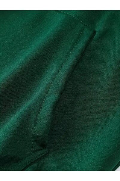 NO 601 Ανδρικό φούτερ με κουκούλα με στάμπα Green Believe