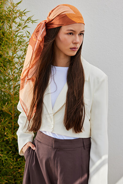 FENZA SCARF وشاح كاساندرا سومون فلورا من القطن والحرير