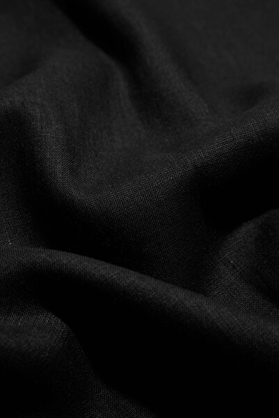 W Collection Black Linen Strap Dress