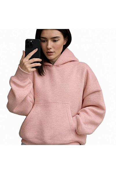 BENROMA Hanorac unisex din bumbac pieptănat cu 3 fire