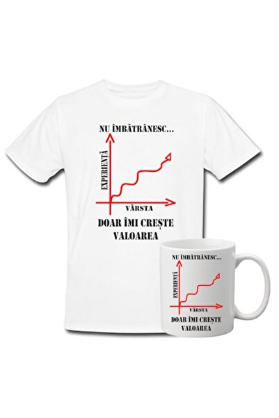 T&M Personalizare Set Personalizat Tricou + Cana - Nu imbatranesc, doar imi c...