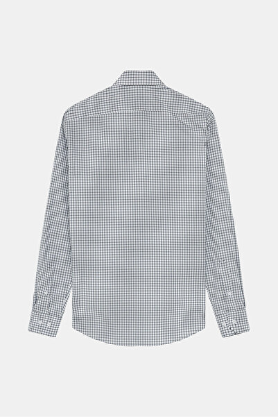 W Collection White Long Sleeve Plaid Shirt