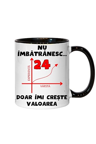 T&M Personalizare Cană personalizată - Nu îmbătrânesc, 24 de ani, doar îmi sp...