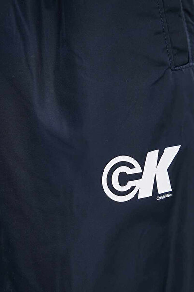 Calvin Klein Kadın Beli Bağcıklı Paçası Ribanalı Jogger Pantolon - Lacivert