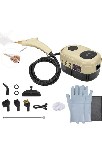 LittleDomi Aparat de Curatat cu Abur, LittleDomi, 2500W, 3Bar, Rezervor 1.1l, Incalzire Rapida 15s, 6 Trepte