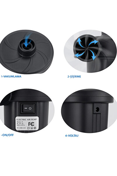 OEM KOPMAKT 12V Elektrikli Çift Yönlü Hava Pompası- HAVA/VAKUM